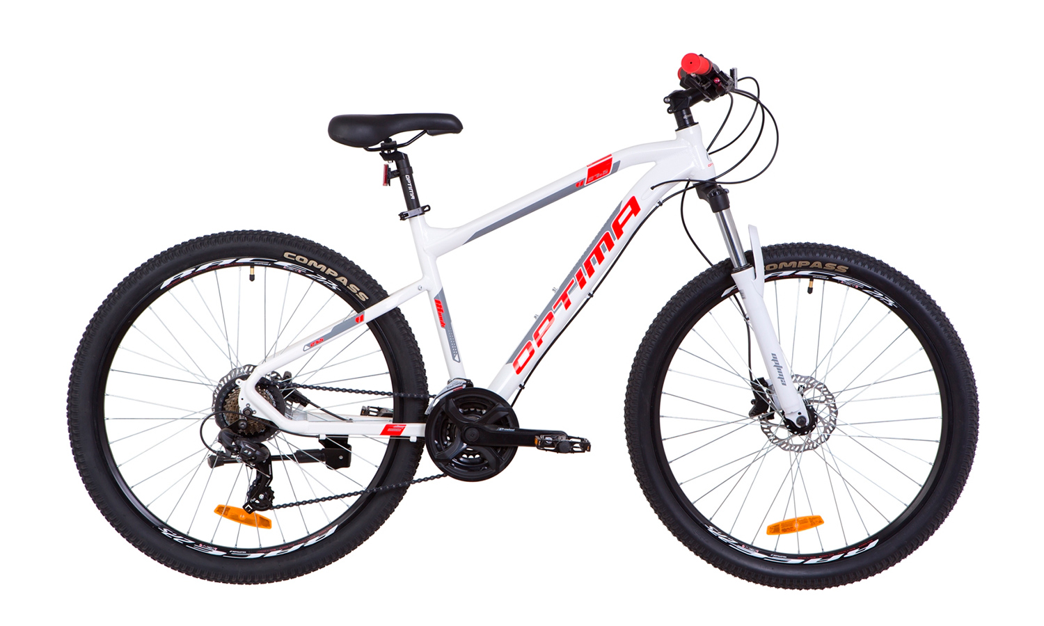 Фотография Велосипед 27.5" Optimabikes F-1 HDD (2019) 2019 Бело-красный